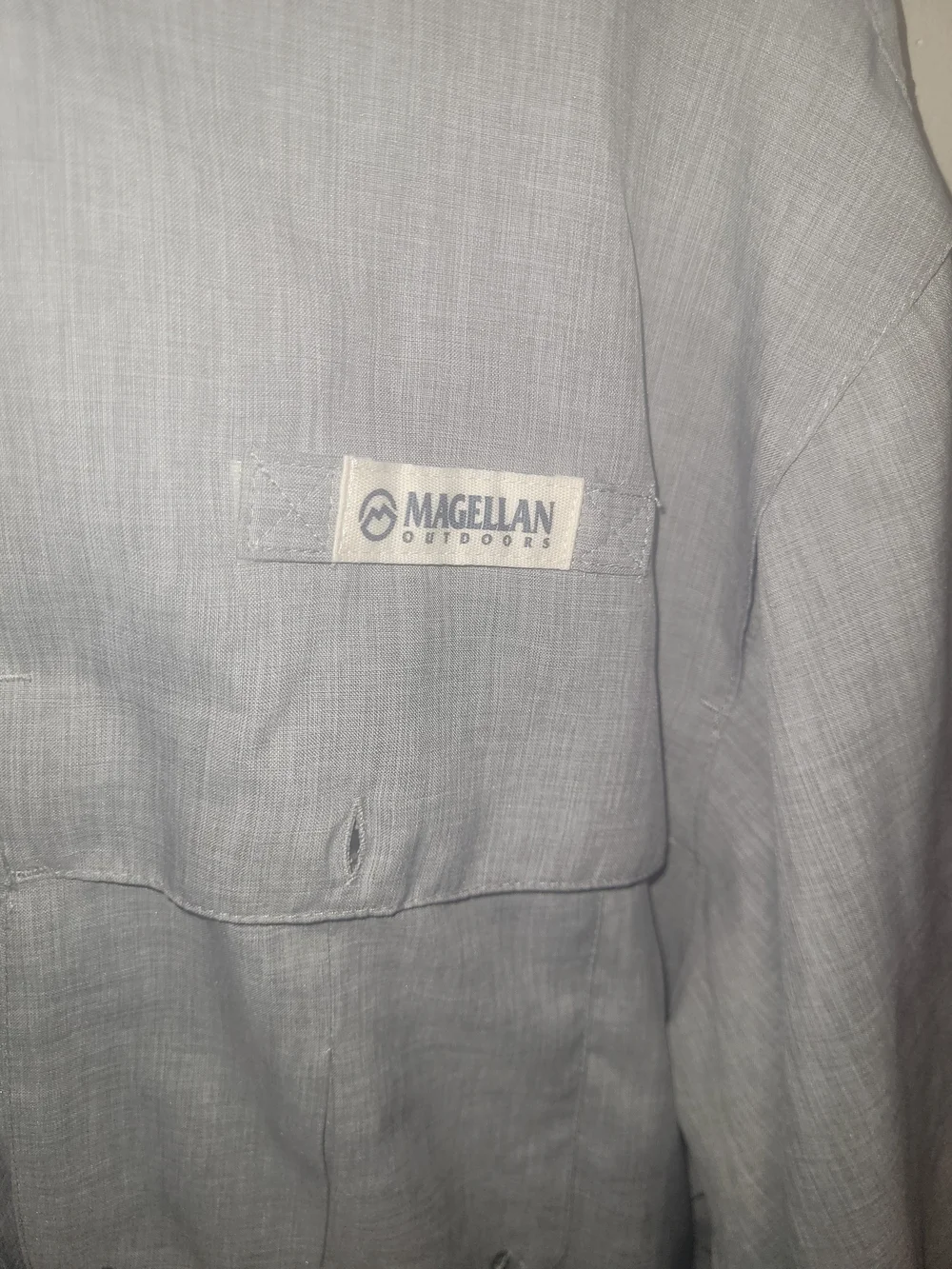 Magellan Outdoors Men's Light Gray Breathable Button Shirt Jacket